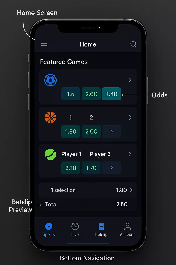 App Interface Navigation