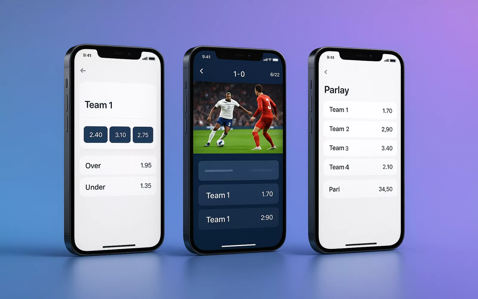 Betting App Interfaces